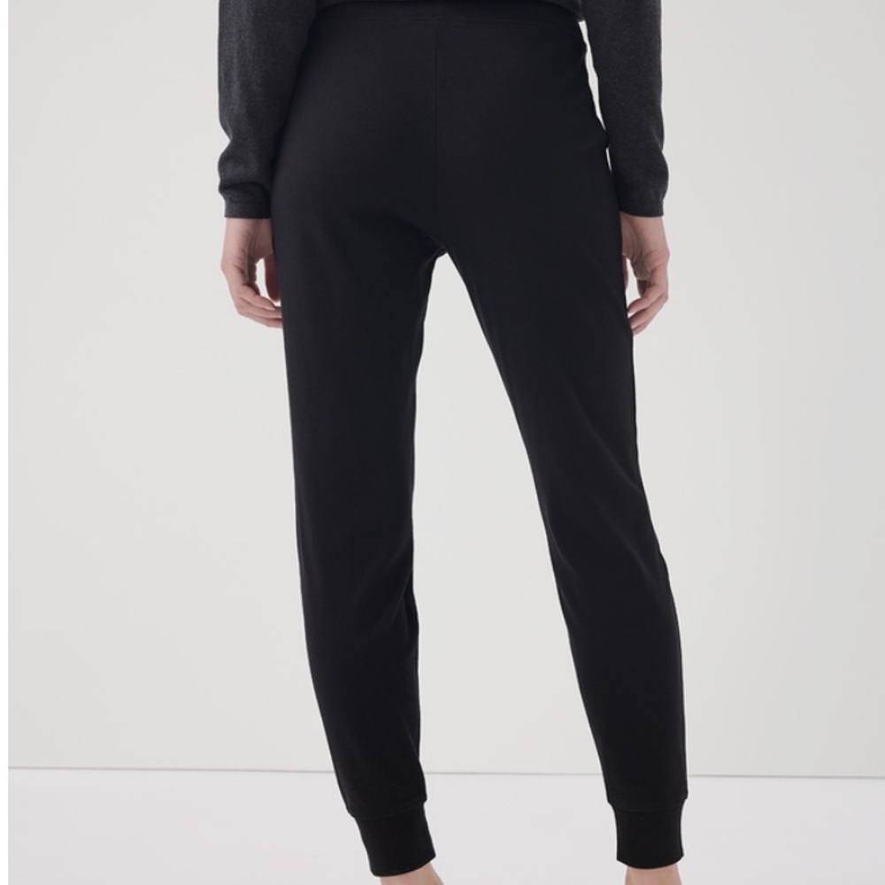 PACT Black Airplane Flat front Jogger 100% Organic Cotton with Pockets Size XL - Picture 6 of 8